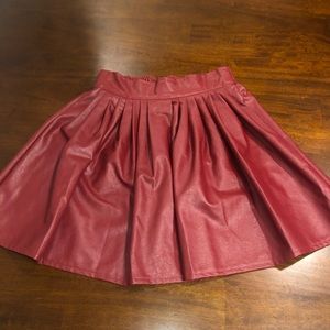 Faux leather skirt